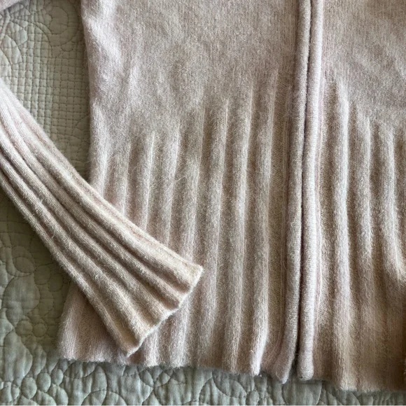 VTG Bebe pale pink hoodie w/ fur trim